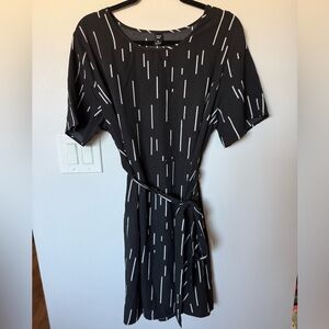 Black and White Patterned Dress